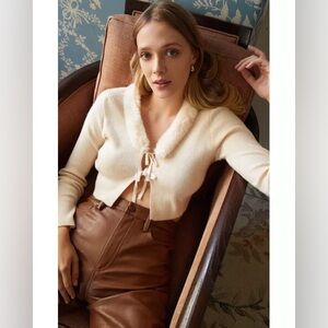 Cream Pacsun Kendall & Kylie Nightcrawler Cardigan